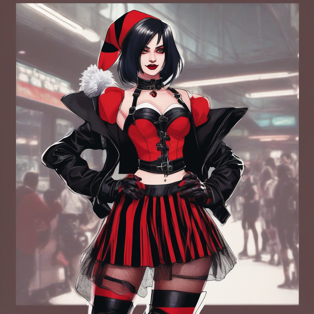 Mikasa_wears_a_Harley_Quinn-inspired_outfit_4.png