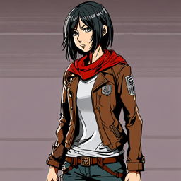 Mikasa_wears_a_black_graphic_tee_coral_pink_skirt_and_Vans_sneakers_1_small.png