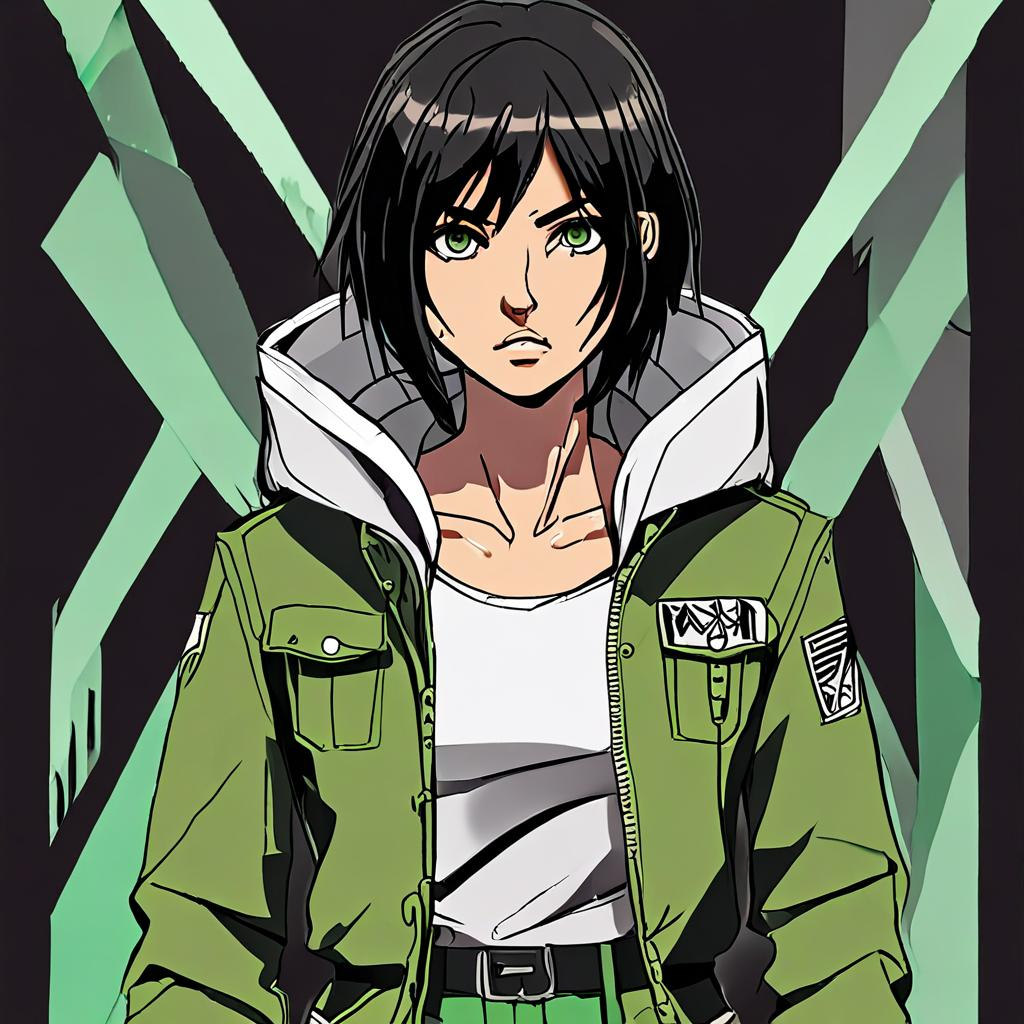 Mikasa_wears_a_black_hoodie_denim_jeans_and_Vans_sneakers_1.png