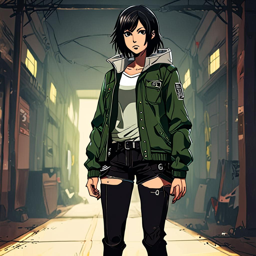 Mikasa_wears_a_black_windbreaker_jeans_and_sneakers_with_a_bold_hat_1_small.png