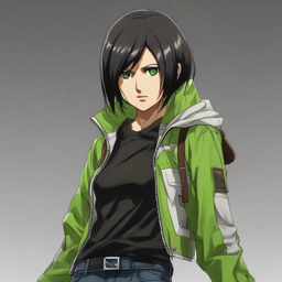 Mikasa_wears_a_black_windbreaker_jeans_and_sneakers_with_a_bold_hat_2_small.png