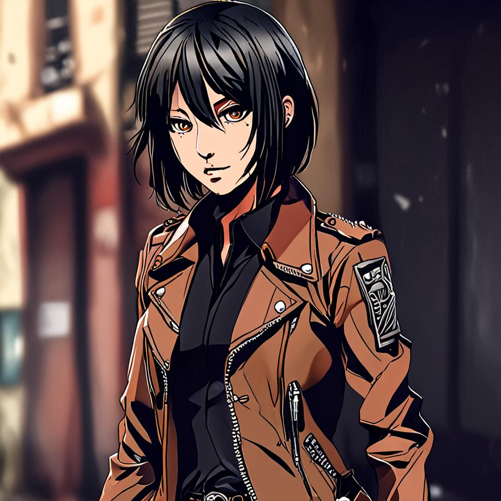 Mikasa_wears_a_leather_jacket_fishnet_stockings_and_a_skirt_1.png