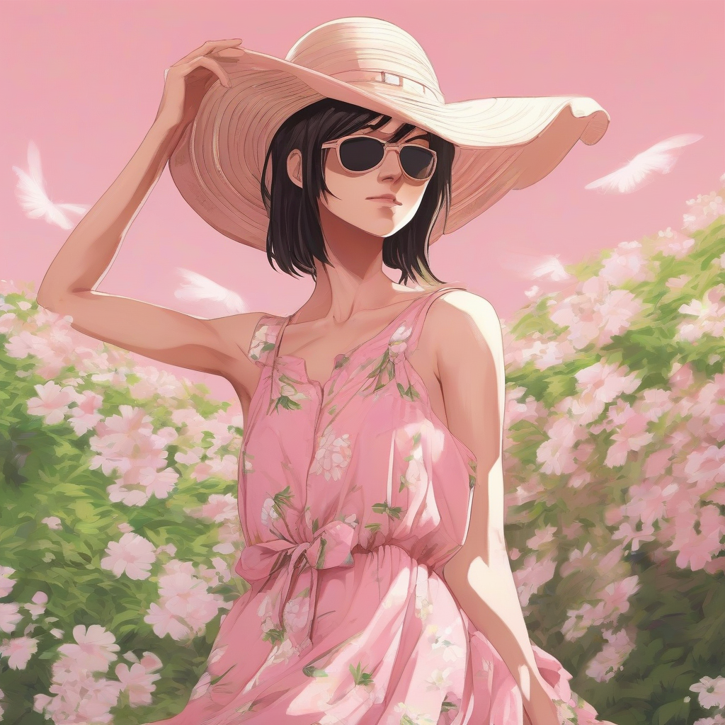Mikasa_wears_a_pastel_pink_sundress_and_trendy_accessories_4.png