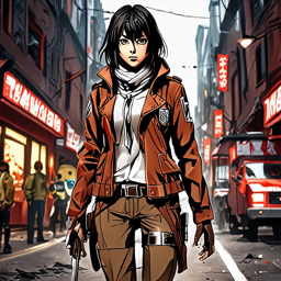 Mikasa_wears_a_plaid_shirt_black_jeans_and_Vans_sneakers_in_a_streetwear_outfit_1_small.png