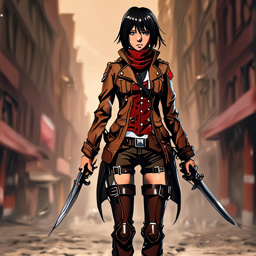 Mikasa_wears_a_plaid_skirt_Vans_sneakers_and_a_pastel_pink_jacket_1_small.png