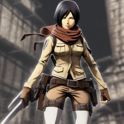 Mikasa_wears_a_plaid_skirt_Vans_sneakers_and_a_pastel_pink_jacket_2_small.png