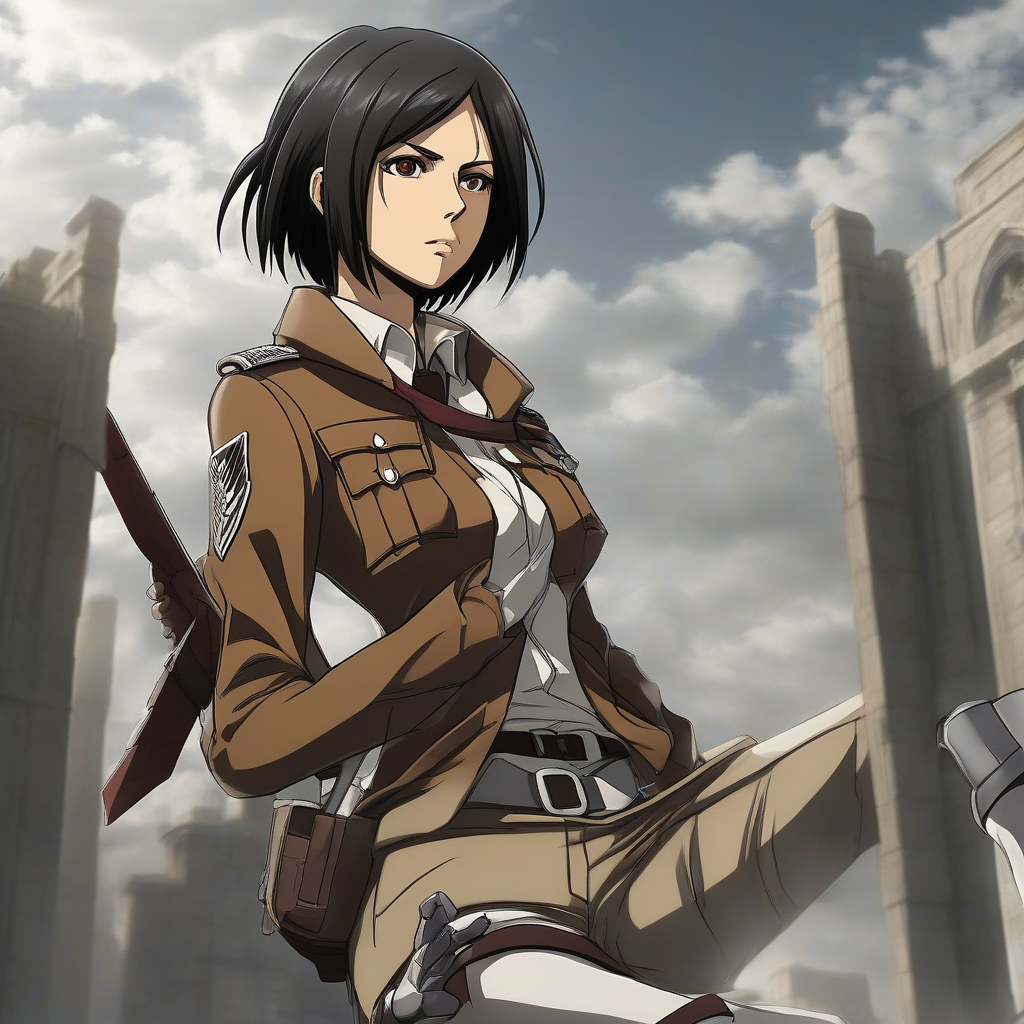 Mikasa_wears_leather_jacket_graphic_tee_and_combat_boots_2.png