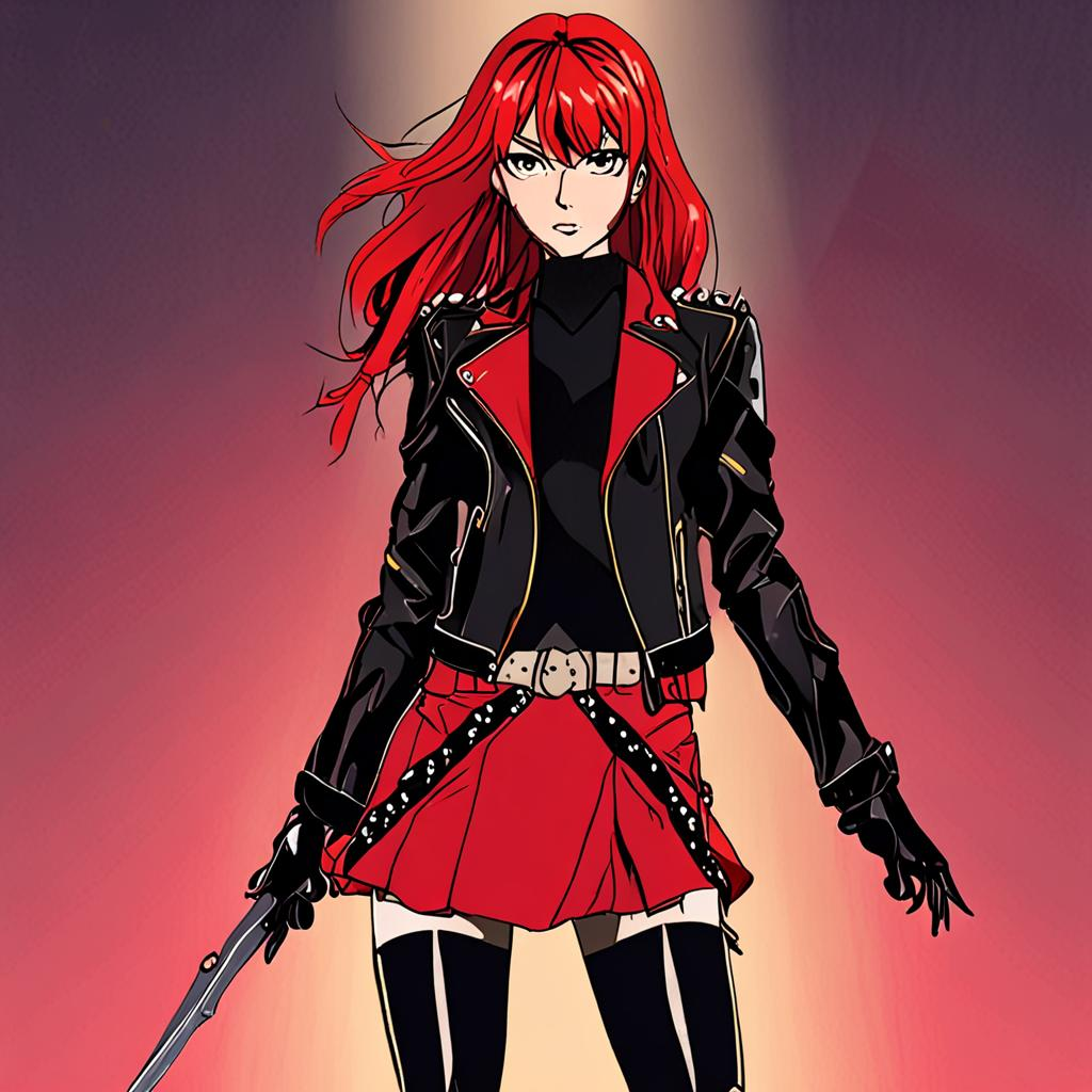 Asuka_wears_a_black_leather_jacket_and_red_pleated_skirt_3.png