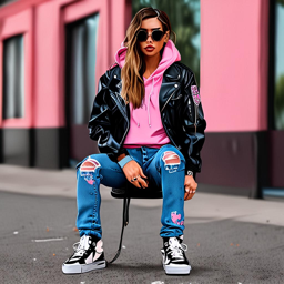 Asuka_wears_a_leather_jacket_pink_hoodie_distressed_jeans_and_Vans_sneakers_3_small.png