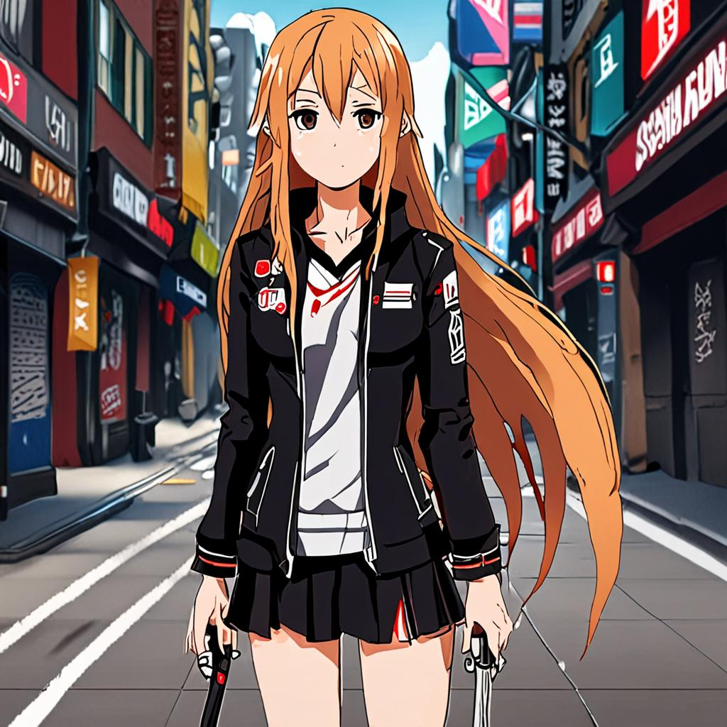 Asuna_wears_a_black_tee_distressed_jeans_and_sneakers_1.png