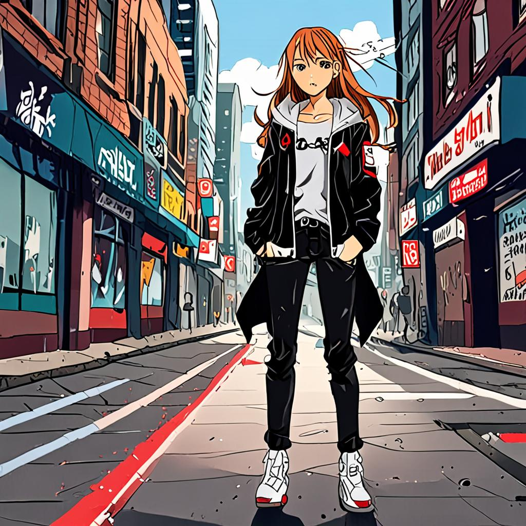 Asuna_wears_a_black_tee_distressed_jeans_and_sneakers_3.png