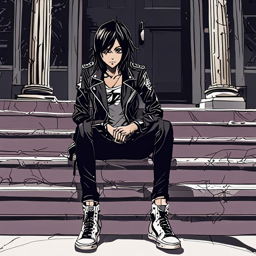 Mikasa_Ackerman_wears_a_black_leather_jacket_jeans_and_Vans_sneakers_3_small.png