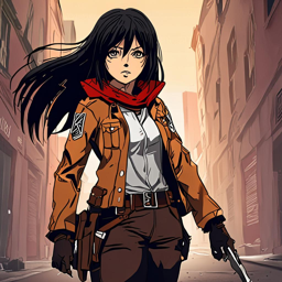Mikasa_Ackerman_wears_a_black_tee_neon_hoodie_and_distressed_jeans_1_small.png