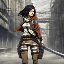 Mikasa_Ackerman_wears_a_black_tee_neon_hoodie_and_distressed_jeans_2_small.png