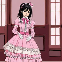 Mikasa_Ackerman_wears_a_pastel_pink_Victorian_lolita_dress_1_small.png