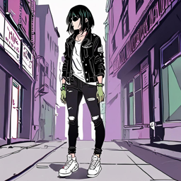 Mikasa_wears_a_black_and_neon_green_streetwear_outfit_3_small.png