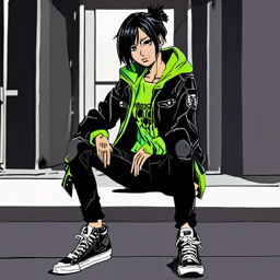 Mikasa_wears_a_black_graphic_t-shirt_distressed_jeans_and_Vans_sneakers_3_small.png