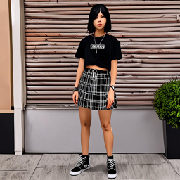 Mikasa_wears_a_black_graphic_tee_beige_skirt_and_Vans_sneakers_3_small.png