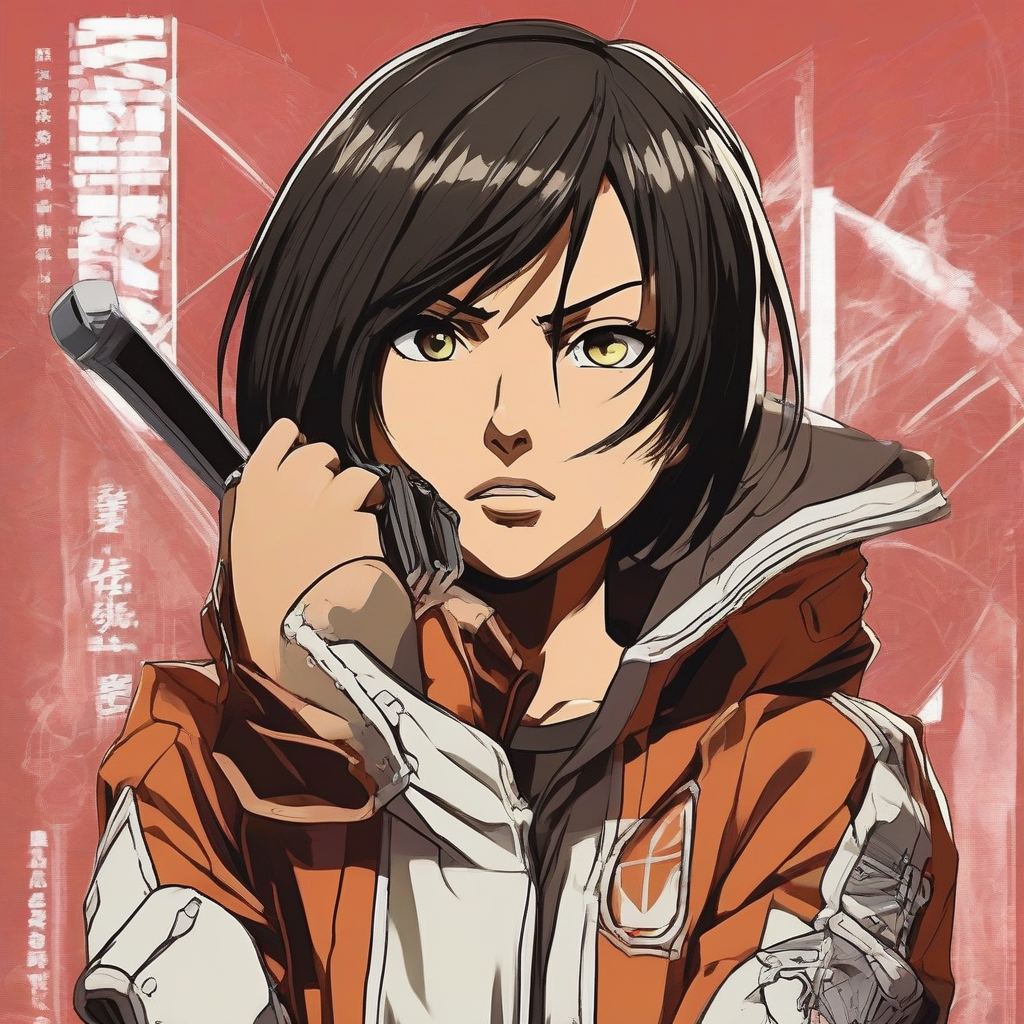 Mikasa_wears_a_neon_coral_jumpsuit_2.png